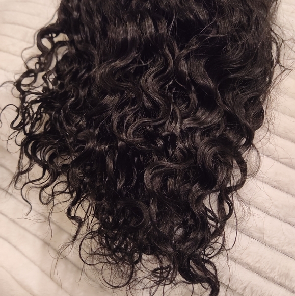 16" Deep Wave 100% Human Hair 13x6 Glueless Lace Front Wig Free Part New - Picture 8 of 13